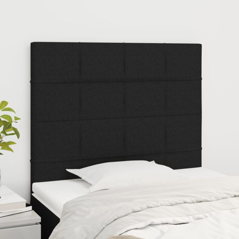 foto del prodotto vidaxl testiera 2 pz nera 90x5x78 88 cm in tessuto