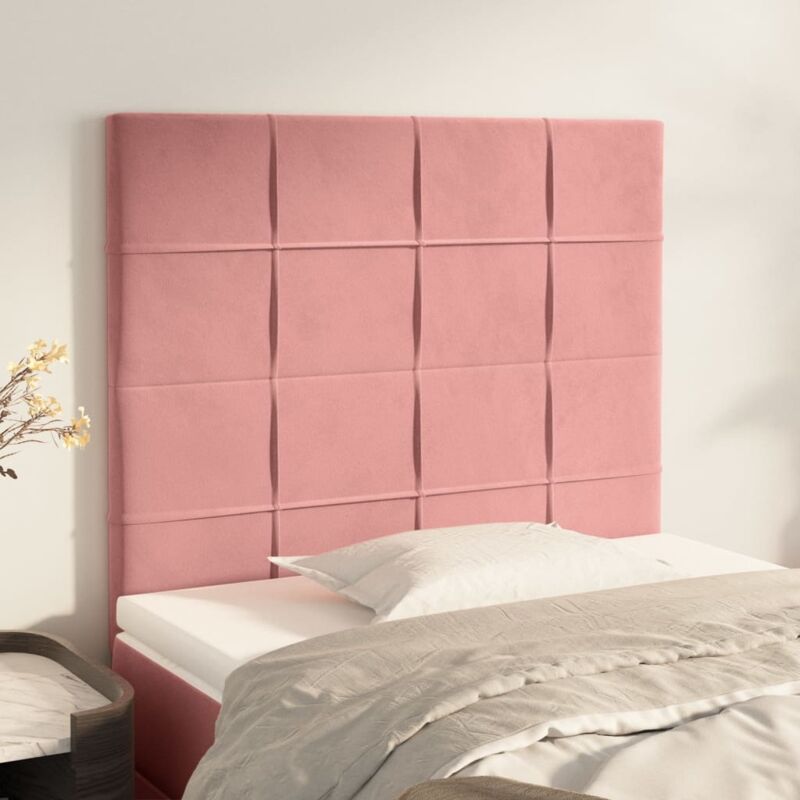 foto del prodotto vidaxl testiera 2 pz rosa 90x5x78 88 cm in velluto