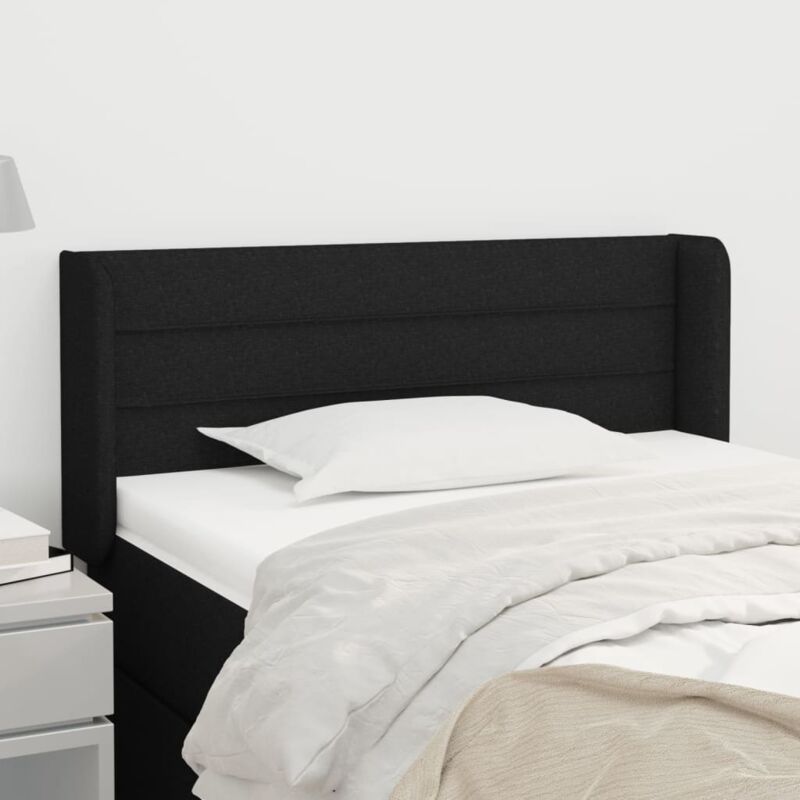 foto del prodotto vidaxl testiera ad orecchio nera 103x16x78 88 cm in tessuto