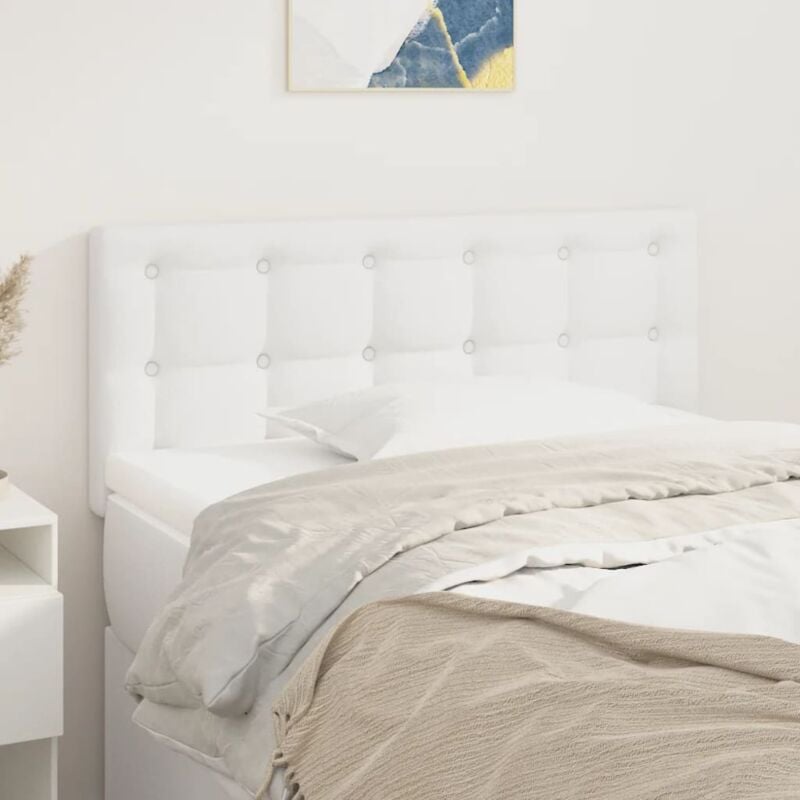 foto del prodotto vidaxl testiera bianca 90x5x78 88 cm in similpelle