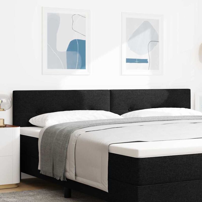 foto del prodotto vidaxl testiera button tufted nera 200 cm tessuto