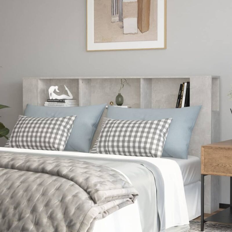 foto del prodotto vidaxl testiera con 3 scomparti contenitori design elegante 180x19x105cm vari colori colore cemento