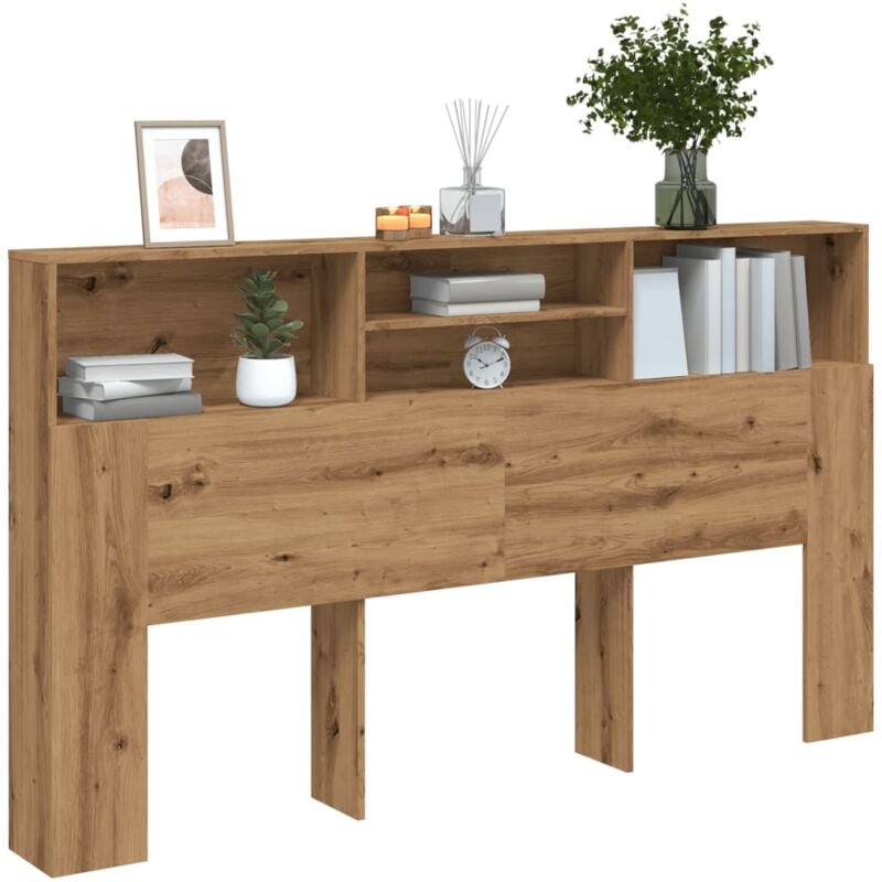 foto del prodotto vidaxl testiera con contenitore artigianale 180x19x103,5cm multistrato