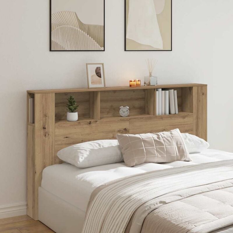 foto del prodotto vidaxl testiera contenitore rovere 180x18,5x102,5 cm legno multistrato