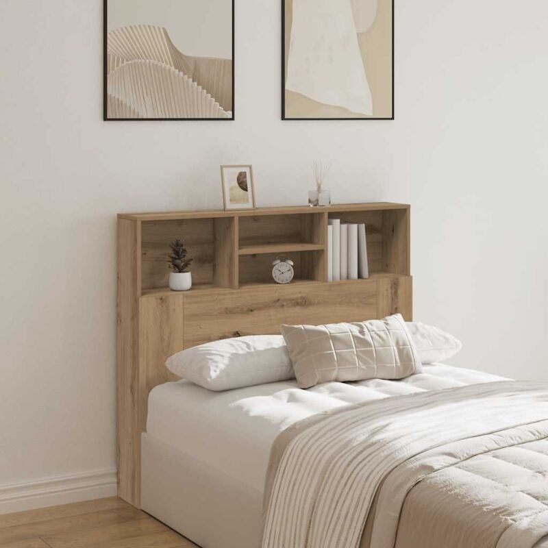 foto del prodotto vidaxl testiera contenitore rovere artigianale 120x19x103,5 truciolato