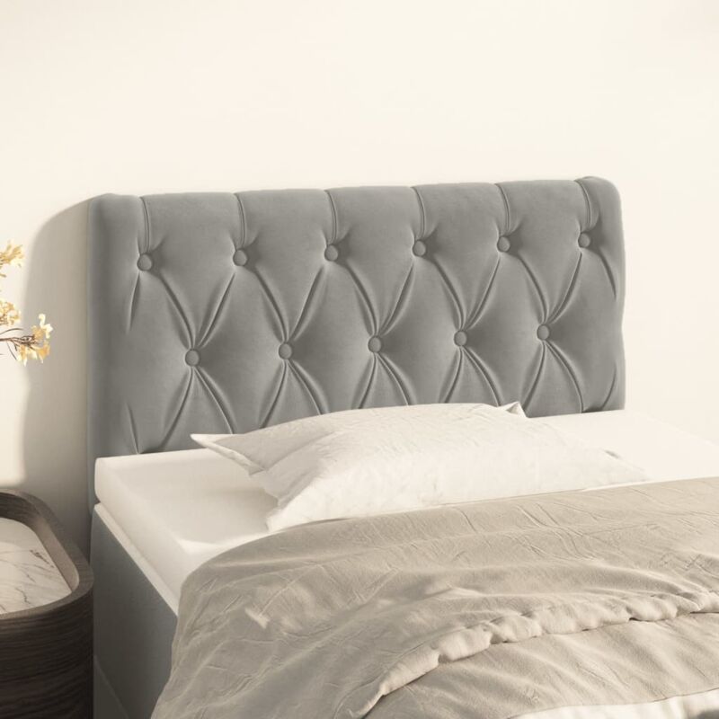 foto del prodotto vidaxl testiera grigio chiaro 80x7x78 88 cm in velluto