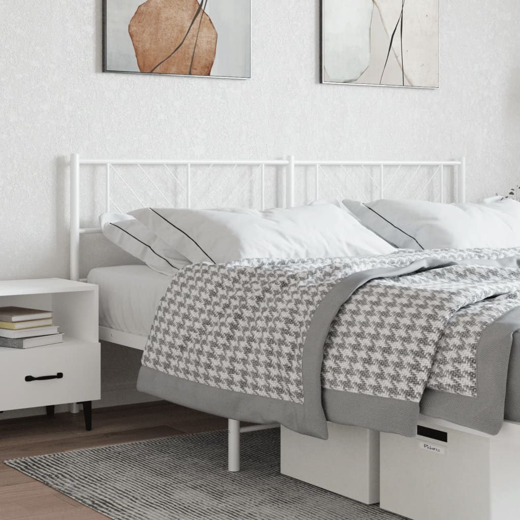 foto del prodotto vidaxl testiera in metallo bianco 160 cm