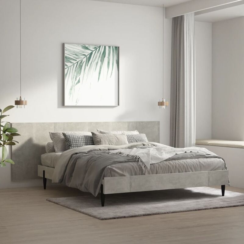 foto del prodotto vidaxl testiera letto grigio cemento 240x1,5x80cm legno ingegnerizzato