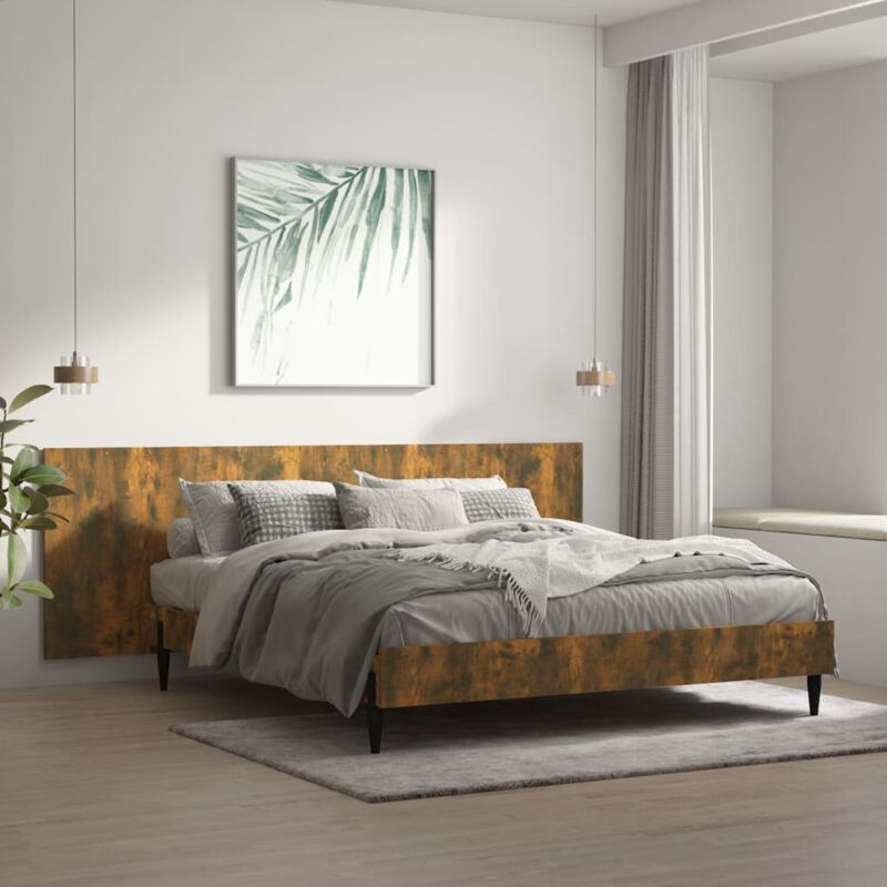 foto del prodotto vidaxl testiera letto rovere fumo 240x1,5x80 cm in legno multistrato