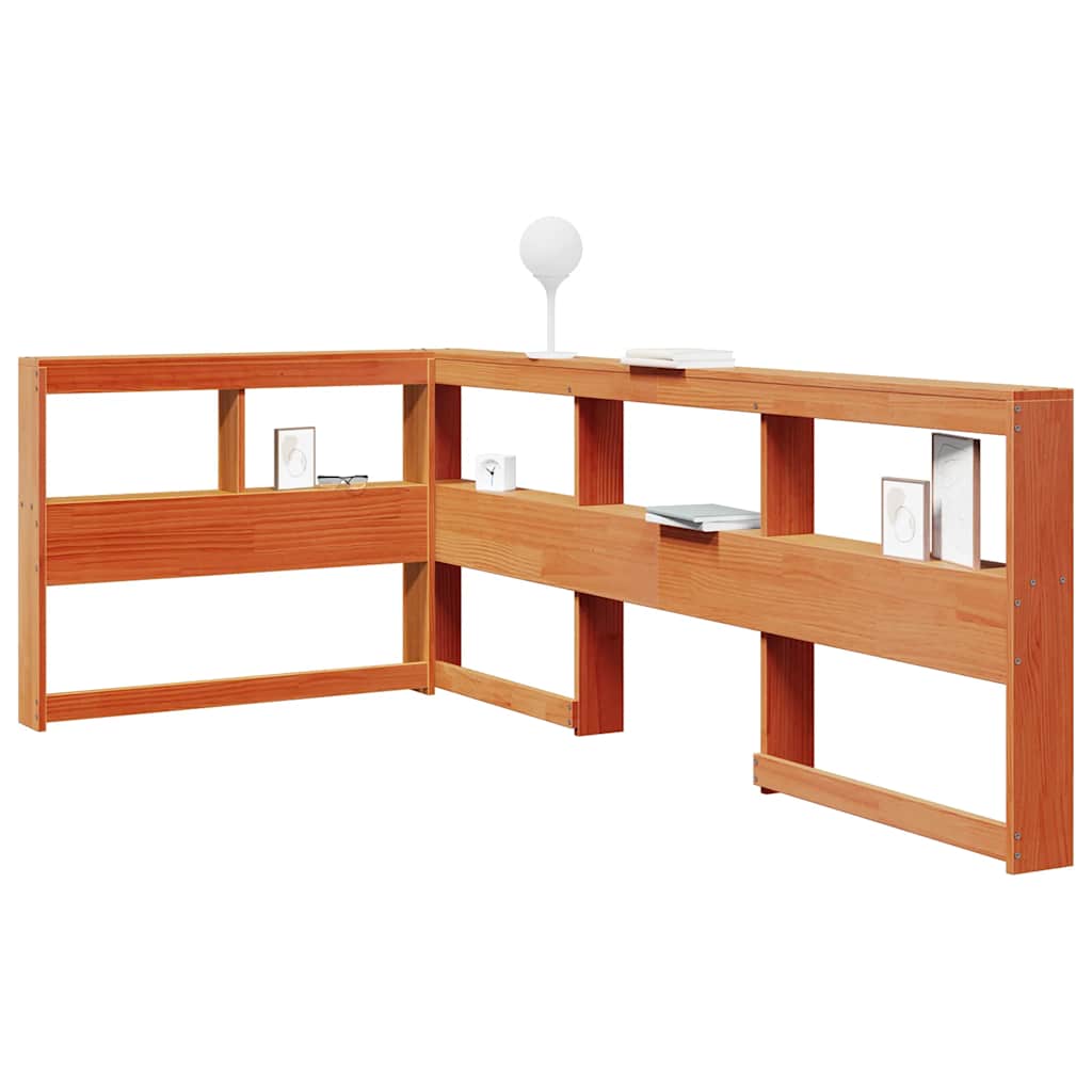 foto del prodotto vidaxl testiera libreria a l marrone cera 75 cm legno massello di pino