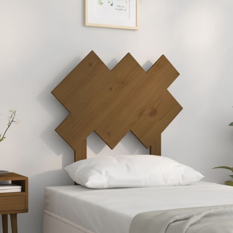 foto del prodotto vidaxl testiera per letto ambra 72,5x3x81 cm in legno massello di pino
