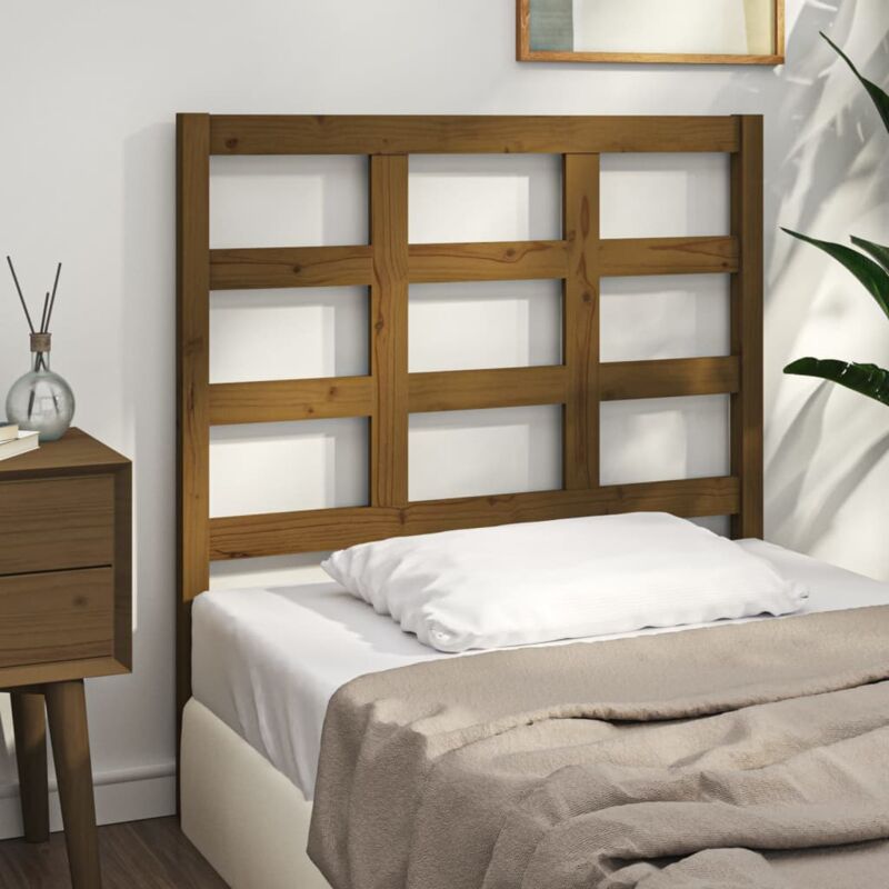 foto del prodotto vidaxl testiera per letto ambra 95,5x4x100cm in legno massello di pino