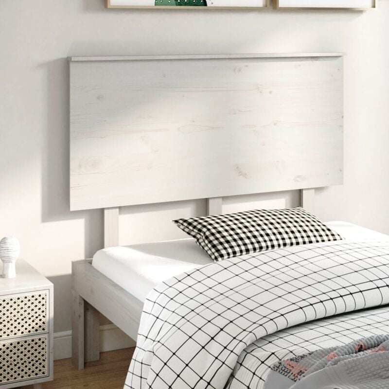 foto del prodotto vidaxl testiera per letto bianca 124x6x82,5 cm legno massello di pino