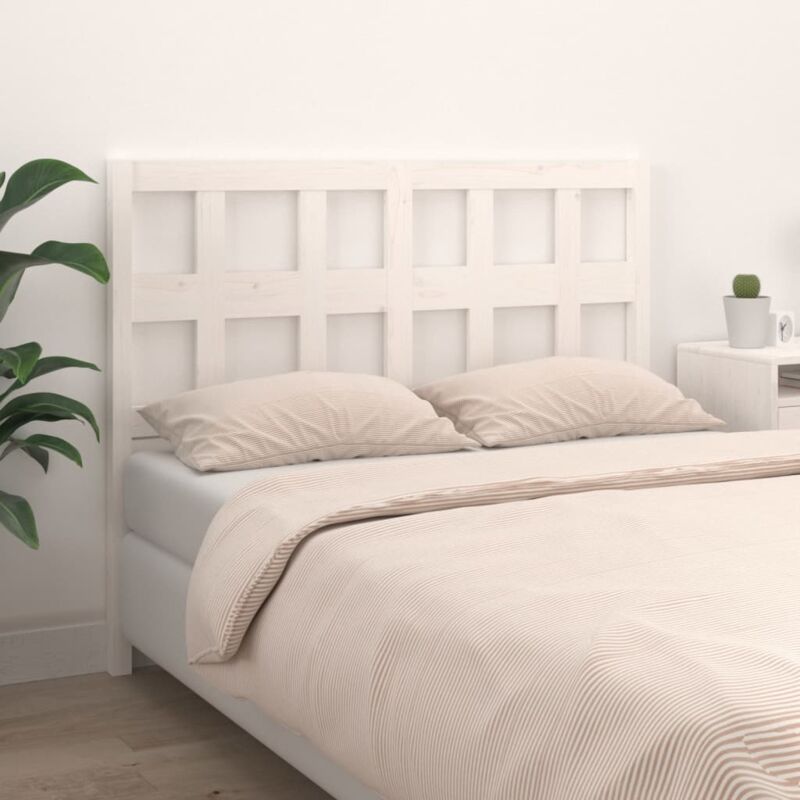 foto del prodotto vidaxl testiera per letto bianca 145,5x4x100 cm legno massello di pino