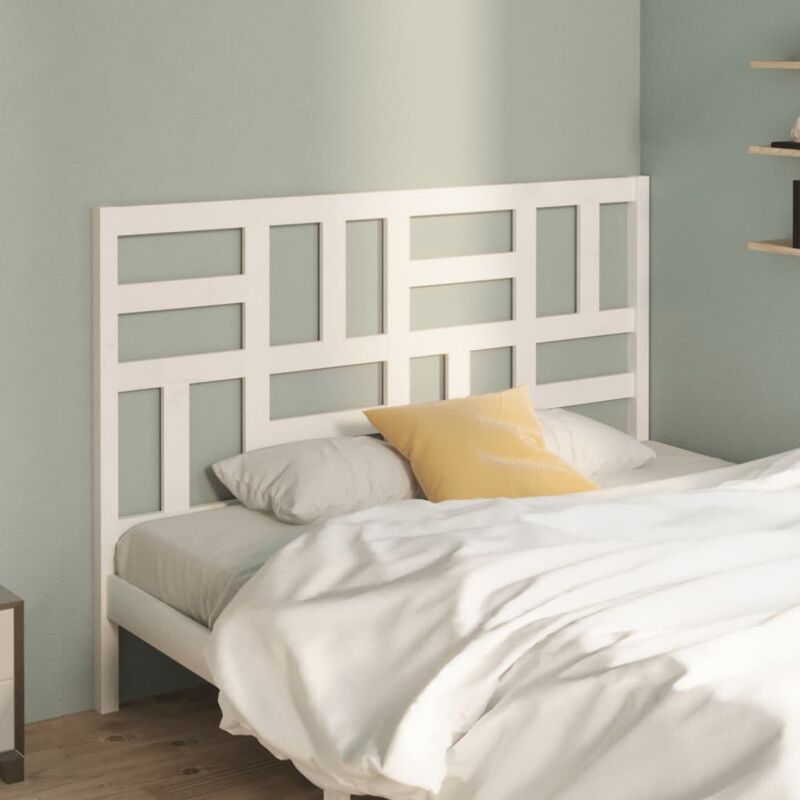 foto del prodotto vidaxl testiera per letto bianca 156x4x104 cm legno massello di pino