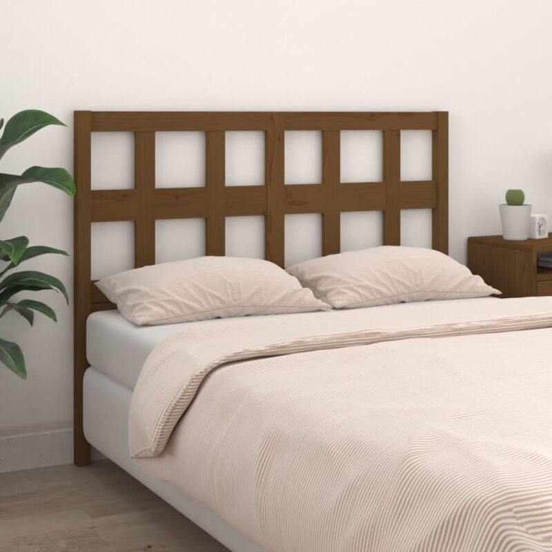 foto del prodotto vidaxl testiera per letto marrone ambra 145,5x4x100cm in pino massello