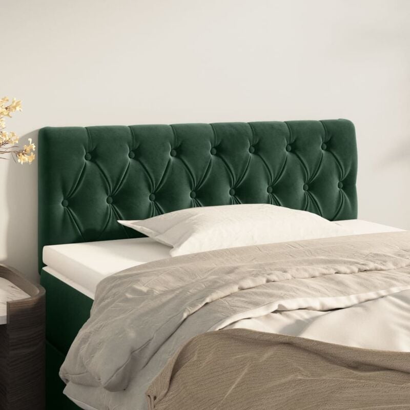 foto del prodotto vidaxl testiera verde scuro 100x7x78 88 cm in velluto