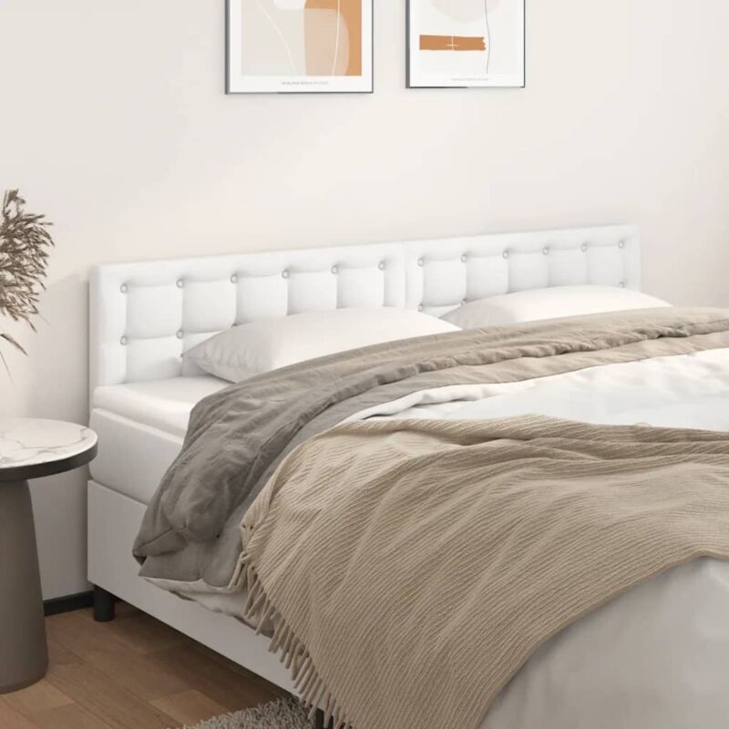 foto del prodotto vidaxl testiere 2 pz biancho 100x5x78 88 cm in similpelle