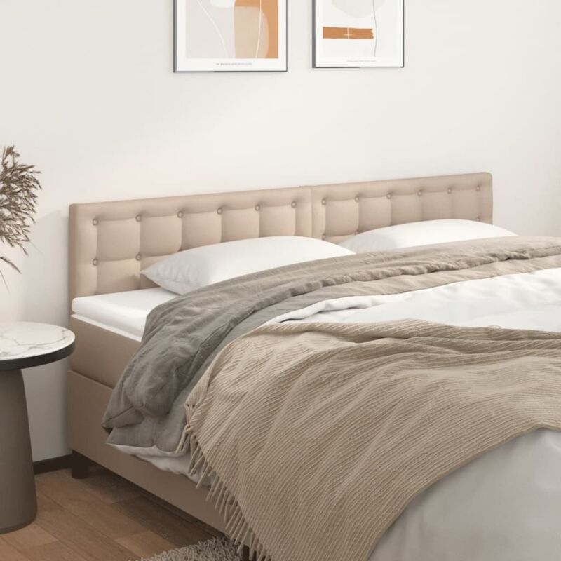 foto del prodotto vidaxl testiere 2 pz cappuccino 80x5x78 88 cm in similpelle