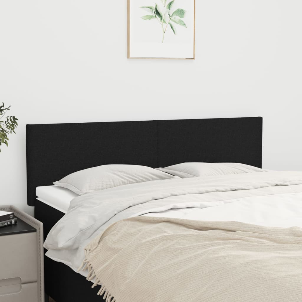 foto del prodotto vidaxl testiere 2 pz nere72x5x78 88 cm in tessuto