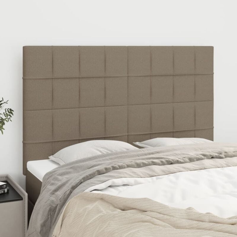 foto del prodotto vidaxl testiere 4 pz tortora 72x5x78 88 cm in tessuto