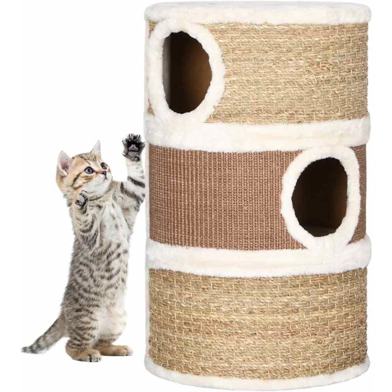 foto del prodotto vidaxl tiragraffi a forma di barile 60 cm in giunco