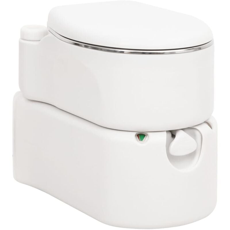 foto del prodotto vidaxl toilette integrata da campeggio bianca 24x17 l hdpe e acciaio