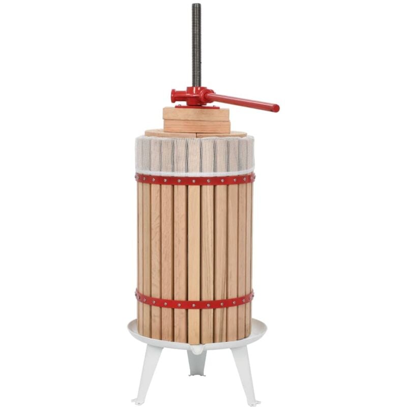 foto del prodotto vidaxl torchio per frutta e vino con sacco in tessuto 30 l rovere