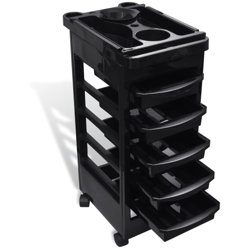 foto del prodotto vidaxl trolley portautensili parrucchiere in plastica con ruote 125334