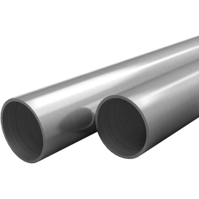 foto del prodotto vidaxl tubi in acciaio inossidabile rotondi 2 pz v2a 2m 48x1,8mm