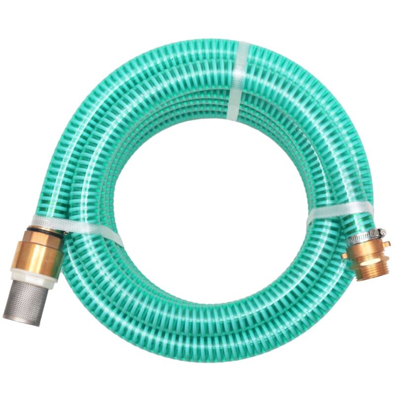 foto del prodotto vidaxl tubo di aspirazione con connettori in ottone 15 m 25 mm verde