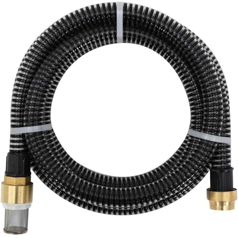 foto del prodotto vidaxl tubo di aspirazione con connettori in ottone 5 m 25 mm nero
