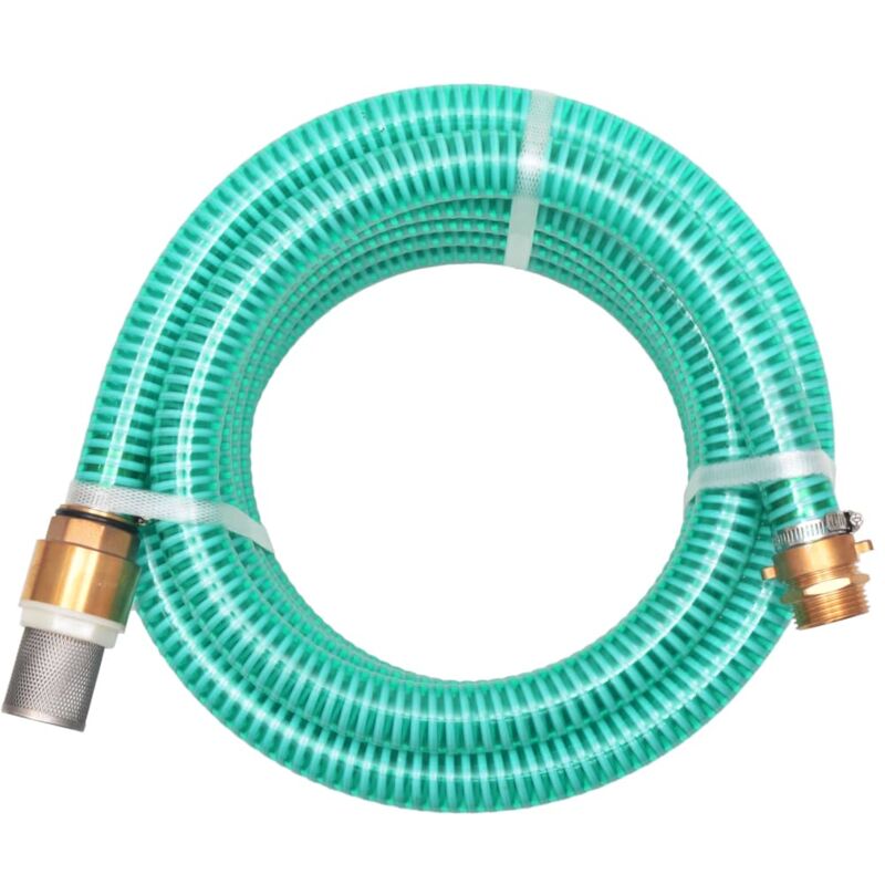 foto del prodotto vidaxl tubo di aspirazione con connettori in ottone 7 m 25 mm verde