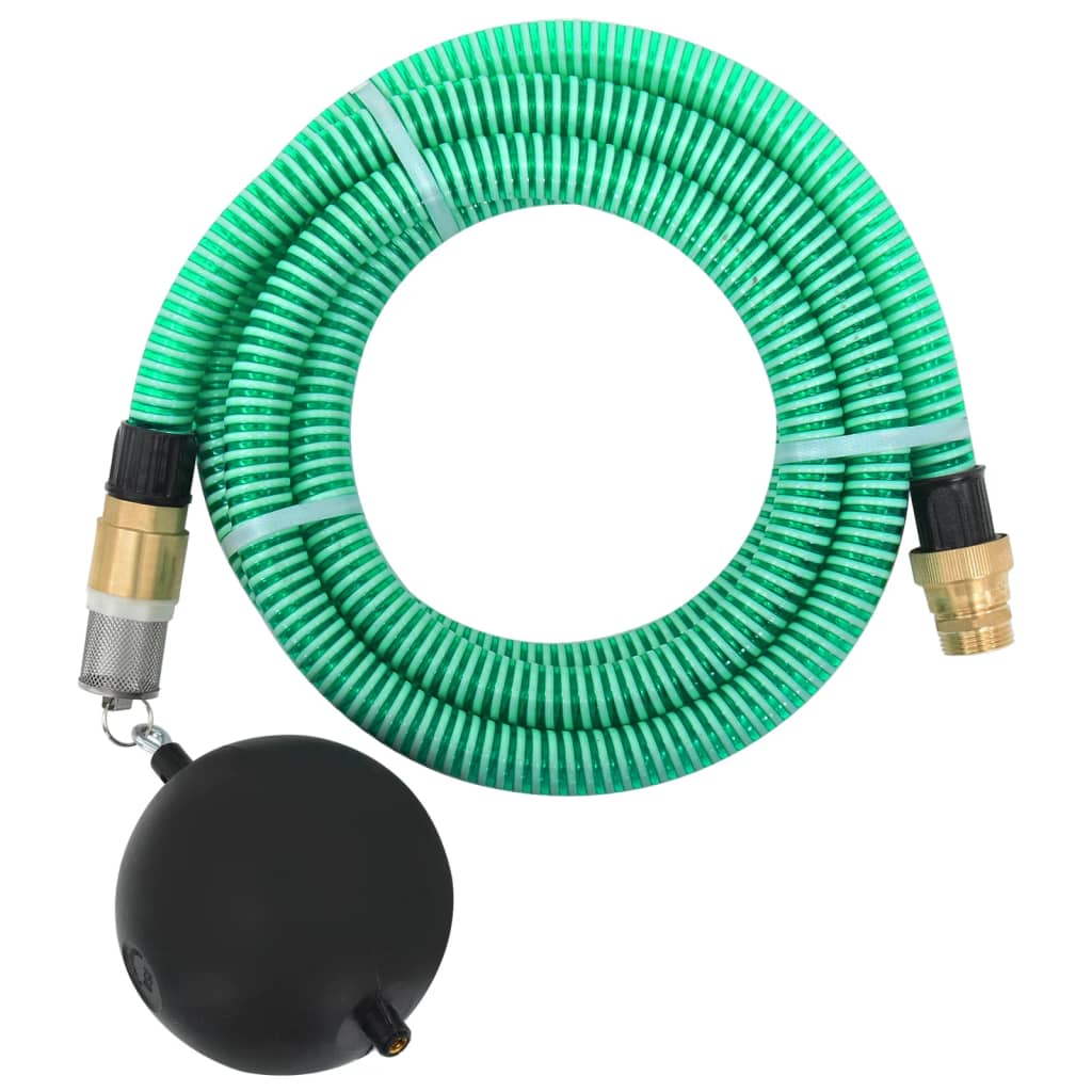 foto del prodotto vidaxl tubo di aspirazione con raccordi in ottone verde 1,1 10 m pvc