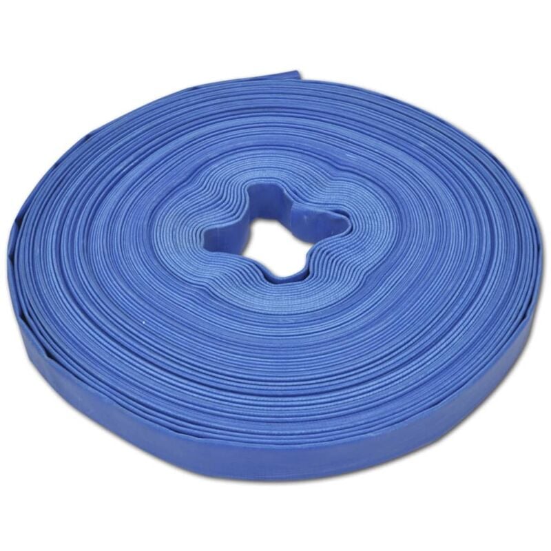 foto del prodotto vidaxl tubo di irrigazione flessibile piatto in pvc blu resistente varie misure dimensioni 25 mm 100 m