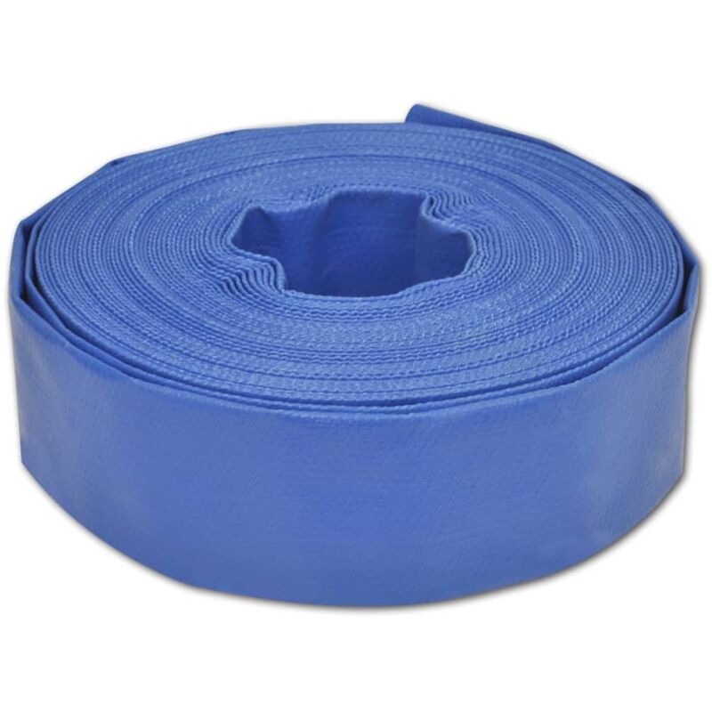 foto del prodotto vidaxl tubo di irrigazione flessibile piatto in pvc blu resistente varie misure dimensioni 38 mm 50 m
