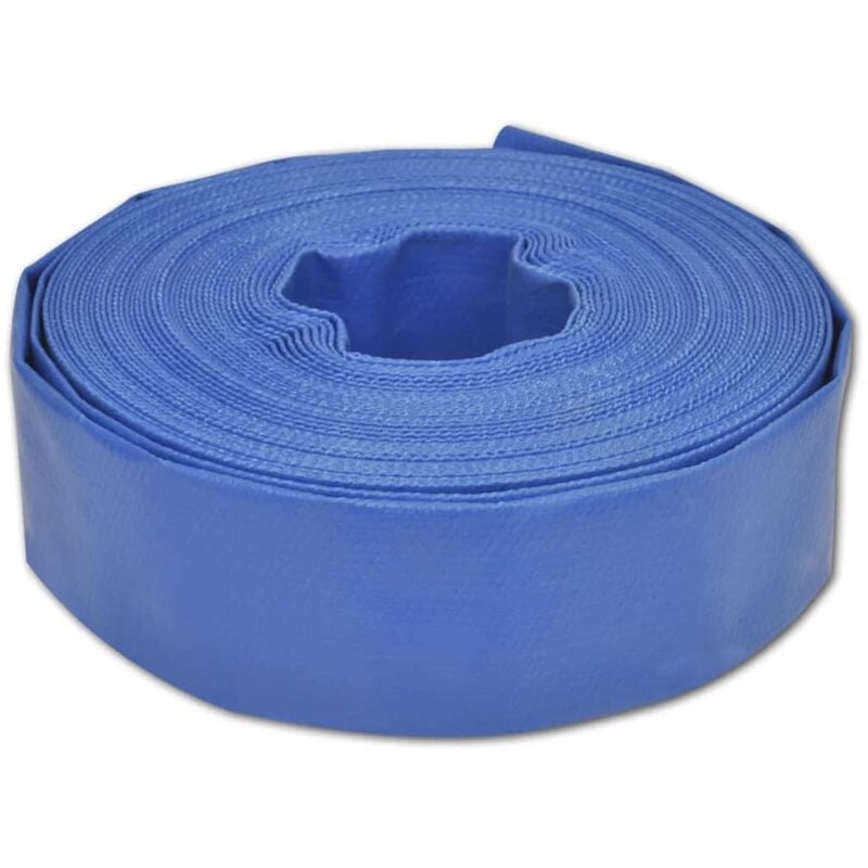 foto del prodotto vidaxl tubo di irrigazione flessibile piatto in pvc blu resistente varie misure dimensioni 76 mm 25 m
