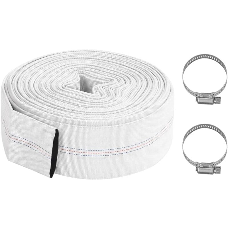 foto del prodotto vidaxl tubo flessibile antincendio bianco resistente e robusto di varie misure dimensioni 76 mm 30 m