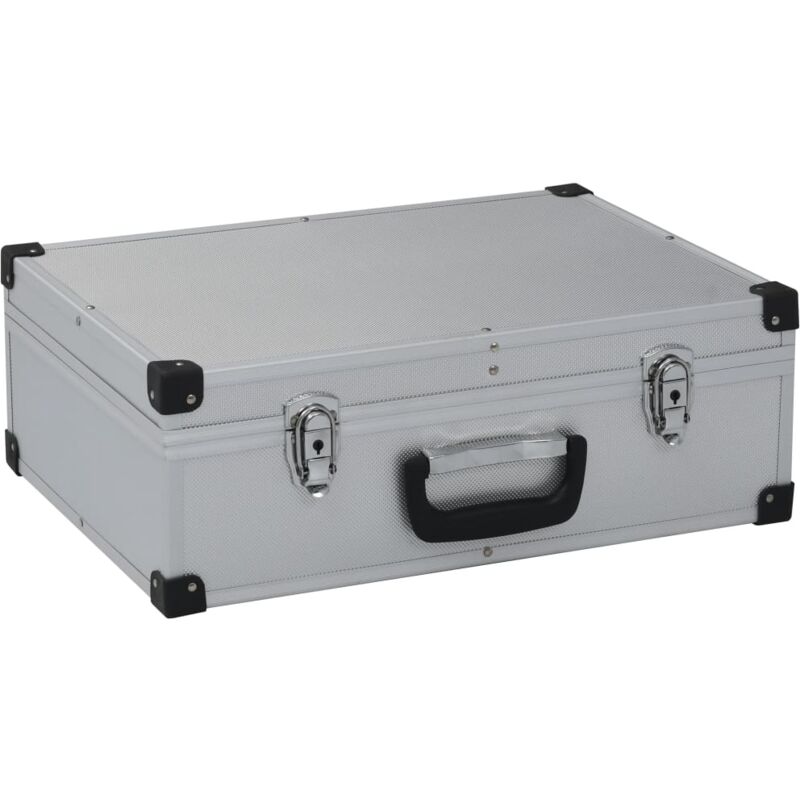 foto del prodotto vidaxl valigetta per attrezzi 46x33x16 cm argento in alluminio