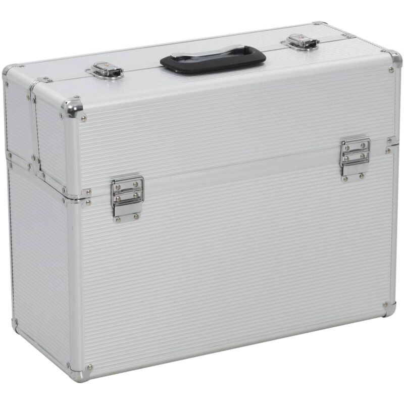 foto del prodotto vidaxl valigetta per attrezzi 47x36x20 cm argento in alluminio
