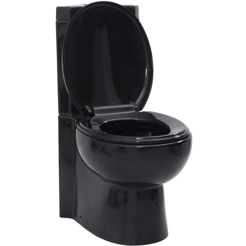 foto del prodotto vidaxl vaso wc in ceramica da bagno ad angolo nero