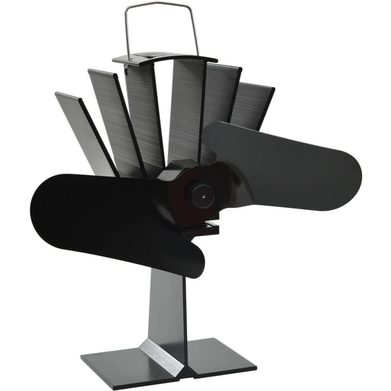 foto del prodotto vidaxl ventilatore per la stufa con 2 pale e fili ignifughi nero vari dimensioni dimensioni 21 x 12.5 x 21.5 cm