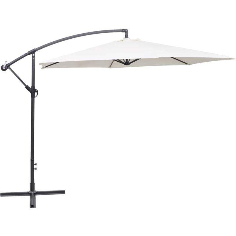 foto del prodotto vidaxl vidaxl ombrellone a sbalzo da giardino 3 m bianco sabbia