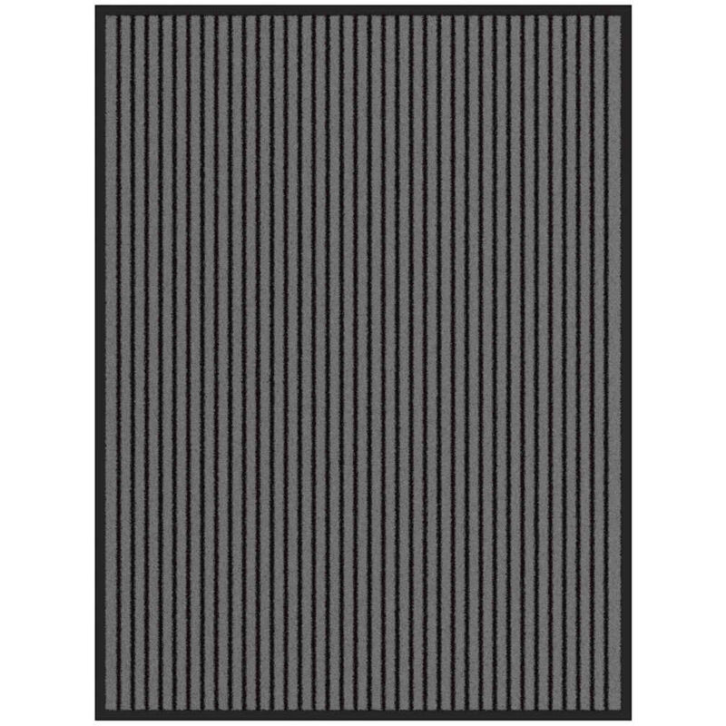 foto del prodotto vidaxl zerbino a strisce nere e grigie 90x120 cm