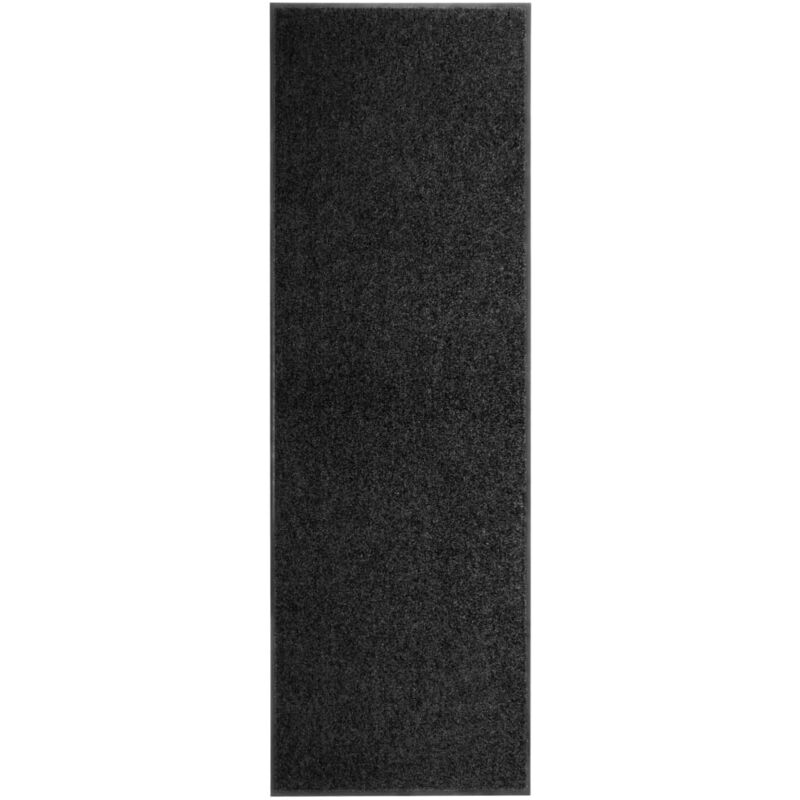 foto del prodotto vidaxl zerbino lavabile nero 60x180 cm