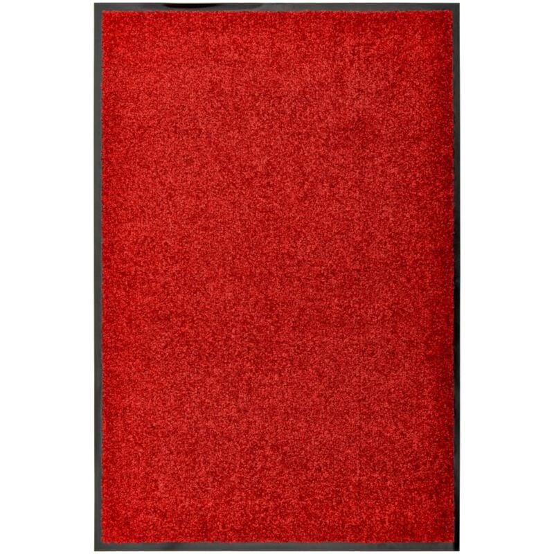 foto del prodotto vidaxl zerbino lavabile rosso 60x90 cm