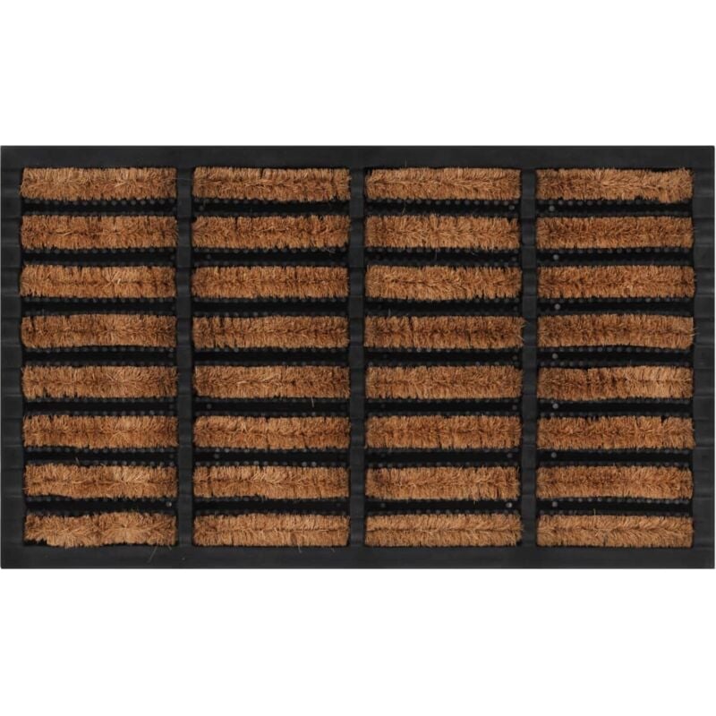 foto del prodotto vidaxl zerbino rettangolare 45x75 cm in gomma e fibra di cocco