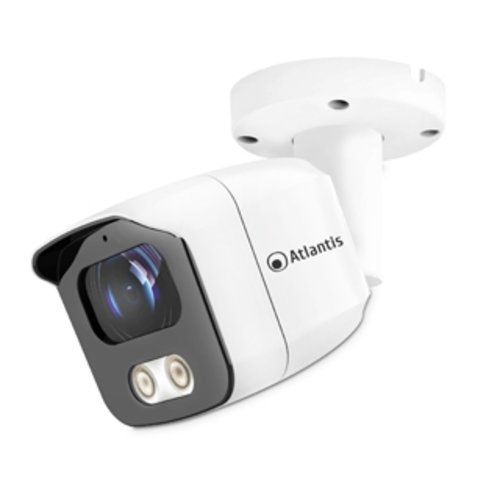 foto del prodotto videocamera atlantis ultraplex a11-ux1014a-bp ip poe bullet 8mpx 3840x2016 20fps h.264 265 1 2.8 cmos ir 2 led 15m
