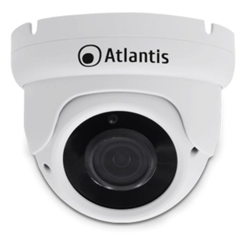 foto del prodotto videocamera atlantis ultraplex a11 ux914a dp ip poe dome 5mpx 2592x1944 h.264 265 20 25fps 1 2.8 cmos ir 18 smd led 10mt