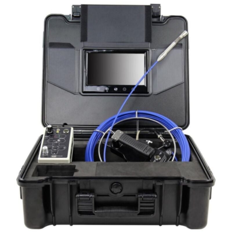 foto del prodotto videocamera per ispezione tubazioni cavo da 30 m con valigetta e schermo lcd 9 - wa2